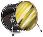 Decal Skin works with most 24" Bass Kick Drum Heads Paint Blend Yellow - DRUM HEAD NOT INCLUDED