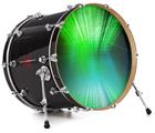 Decal Skin works with most 24" Bass Kick Drum Heads Bent Light Greenish - DRUM HEAD NOT INCLUDED