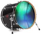 Decal Skin works with most 24" Bass Kick Drum Heads Bent Light Seafoam Greenish - DRUM HEAD NOT INCLUDED