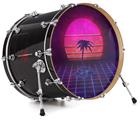 Decal Skin works with most 24" Bass Kick Drum Heads Synth Beach - DRUM HEAD NOT INCLUDED