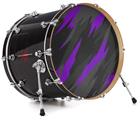 Decal Skin works with most 24" Bass Kick Drum Heads Jagged Camo Purple - DRUM HEAD NOT INCLUDED