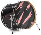 Decal Skin works with most 24" Bass Kick Drum Heads Jagged Camo Pink - DRUM HEAD NOT INCLUDED
