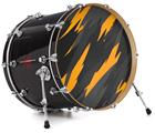 Decal Skin works with most 24" Bass Kick Drum Heads Jagged Camo Orange - DRUM HEAD NOT INCLUDED