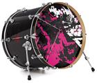 Decal Skin works with most 24" Bass Kick Drum Heads Baja 0003 Hot Pink - DRUM HEAD NOT INCLUDED