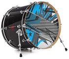 Decal Skin works with most 24" Bass Kick Drum Heads Baja 0032 Blue Medium - DRUM HEAD NOT INCLUDED