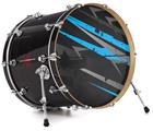 Decal Skin works with most 24" Bass Kick Drum Heads Baja 0014 Blue Medium - DRUM HEAD NOT INCLUDED