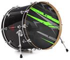 Decal Skin works with most 24" Bass Kick Drum Heads Baja 0014 Neon Green - DRUM HEAD NOT INCLUDED