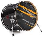 Decal Skin works with most 24" Bass Kick Drum Heads Baja 0014 Orange - DRUM HEAD NOT INCLUDED