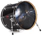 Decal Skin works with most 24" Bass Kick Drum Heads Cyborg - DRUM HEAD NOT INCLUDED