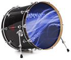 Decal Skin works with most 24" Bass Kick Drum Heads Mystic Vortex Blue - DRUM HEAD NOT INCLUDED