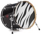 Decal Skin works with most 24" Bass Kick Drum Heads Zebra Skin - DRUM HEAD NOT INCLUDED