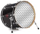 Decal Skin works with most 26" Bass Kick Drum Heads Diamond Plate Metal - DRUM HEAD NOT INCLUDED