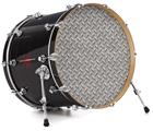 Decal Skin works with most 26" Bass Kick Drum Heads Diamond Plate Metal 02 - DRUM HEAD NOT INCLUDED