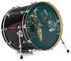 Decal Skin works with most 26" Bass Kick Drum Heads Blown Glass - DRUM HEAD NOT INCLUDED