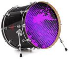 Decal Skin works with most 26" Bass Kick Drum Heads Halftone Splatter Hot Pink Purple - DRUM HEAD NOT INCLUDED