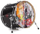 Decal Skin works with most 26" Bass Kick Drum Heads Abstract Graffiti - DRUM HEAD NOT INCLUDED
