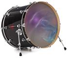Decal Skin works with most 26" Bass Kick Drum Heads Purple Orange - DRUM HEAD NOT INCLUDED