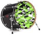 Decal Skin works with most 26" Bass Kick Drum Heads WraptorCamo Digital Camo Neon Green - DRUM HEAD NOT INCLUDED