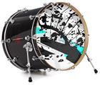 Decal Skin works with most 26" Bass Kick Drum Heads Baja 0018 Neon Teal - DRUM HEAD NOT INCLUDED