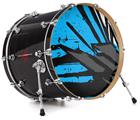 Decal Skin works with most 26" Bass Kick Drum Heads Baja 0040 Blue Medium - DRUM HEAD NOT INCLUDED