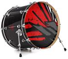 Decal Skin works with most 26" Bass Kick Drum Heads Baja 0040 Red - DRUM HEAD NOT INCLUDED