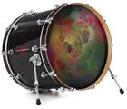 Decal Skin works with most 26" Bass Kick Drum Heads Swiss Fractal - DRUM HEAD NOT INCLUDED