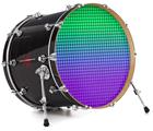Decal Skin works with most 26" Bass Kick Drum Heads Faded Dots Purple Green - DRUM HEAD NOT INCLUDED