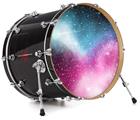Decal Skin works with most 26" Bass Kick Drum Heads Dynamic Pink Galaxy - DRUM HEAD NOT INCLUDED