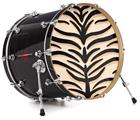 Decal Skin works with most 26" Bass Kick Drum Heads White Tiger - DRUM HEAD NOT INCLUDED