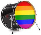 Decal Skin works with most 26" Bass Kick Drum Heads Rainbow Stripes - DRUM HEAD NOT INCLUDED