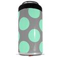 WraptorSkinz Skin Decal Wrap compatible with Yeti 16oz Tall Colster Can Cooler Insulator Kearas Polka Dots Mint And Gray (COOLER NOT INCLUDED)
