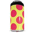 WraptorSkinz Skin Decal Wrap compatible with Yeti 16oz Tall Colster Can Cooler Insulator Kearas Polka Dots Pink And Yellow (COOLER NOT INCLUDED)