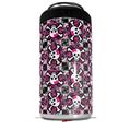 WraptorSkinz Skin Decal Wrap compatible with Yeti 16oz Tall Colster Can Cooler Insulator Splatter Girly Skull Pink (COOLER NOT INCLUDED)