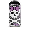 WraptorSkinz Skin Decal Wrap compatible with Yeti 16oz Tall Colster Can Cooler Insulator Princess Skull Purple (COOLER NOT INCLUDED)