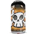 WraptorSkinz Skin Decal Wrap compatible with Yeti 16oz Tall Colster Can Cooler Insulator Cartoon Skull Orange (COOLER NOT INCLUDED)