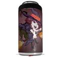 WraptorSkinz Skin Decal Wrap compatible with Yeti 16oz Tall Colster Can Cooler Insulator Cute Halloween Witch on Broom with Cat and Jack O Lantern Pumpkin (COOLER NOT INCLUDED)