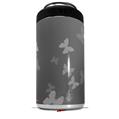 WraptorSkinz Skin Decal Wrap compatible with Yeti 16oz Tall Colster Can Cooler Insulator Bokeh Butterflies Grey (COOLER NOT INCLUDED)