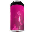 WraptorSkinz Skin Decal Wrap compatible with Yeti 16oz Tall Colster Can Cooler Insulator Bokeh Butterflies Hot Pink (COOLER NOT INCLUDED)