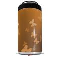 WraptorSkinz Skin Decal Wrap compatible with Yeti 16oz Tall Colster Can Cooler Insulator Bokeh Butterflies Orange (COOLER NOT INCLUDED)