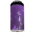 WraptorSkinz Skin Decal Wrap compatible with Yeti 16oz Tall Colster Can Cooler Insulator Bokeh Butterflies Purple (COOLER NOT INCLUDED)