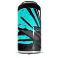 WraptorSkinz Skin Decal Wrap compatible with Yeti 16oz Tall Colster Can Cooler Insulator Baja 0040 Neon Teal (COOLER NOT INCLUDED)