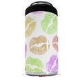 WraptorSkinz Skin Decal Wrap compatible with Yeti 16oz Tall Colster Can Cooler Insulator Rainbow Lips White (COOLER NOT INCLUDED)