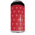 WraptorSkinz Skin Decal Wrap compatible with Yeti 16oz Tall Colster Can Cooler Insulator Hearts Red On White (COOLER NOT INCLUDED)