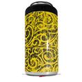 WraptorSkinz Skin Decal Wrap compatible with Yeti 16oz Tall Colster Can Cooler Insulator Folder Doodles Yellow (COOLER NOT INCLUDED)