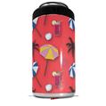 WraptorSkinz Skin Decal Wrap compatible with Yeti 16oz Tall Colster Can Cooler Insulator Beach Party Umbrellas Coral (COOLER NOT INCLUDED)