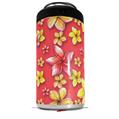 WraptorSkinz Skin Decal Wrap compatible with Yeti 16oz Tall Colster Can Cooler Insulator Beach Flowers Coral (COOLER NOT INCLUDED)