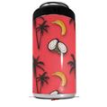 WraptorSkinz Skin Decal Wrap compatible with Yeti 16oz Tall Colster Can Cooler Insulator Coconuts Palm Trees and Bananas Coral (COOLER NOT INCLUDED)