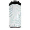 WraptorSkinz Skin Decal Wrap compatible with Yeti 16oz Tall Colster Can Cooler Insulator Watercolor Leaves Blues (COOLER NOT INCLUDED)
