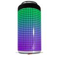 WraptorSkinz Skin Decal Wrap compatible with Yeti 16oz Tall Colster Can Cooler Insulator Faded Dots Purple Green (COOLER NOT INCLUDED)