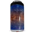 WraptorSkinz Skin Decal Wrap compatible with Yeti 16oz Tall Colster Can Cooler Insulator Exotic Wood Waterfall Bubinga Burst Neon Blue (COOLER NOT INCLUDED)